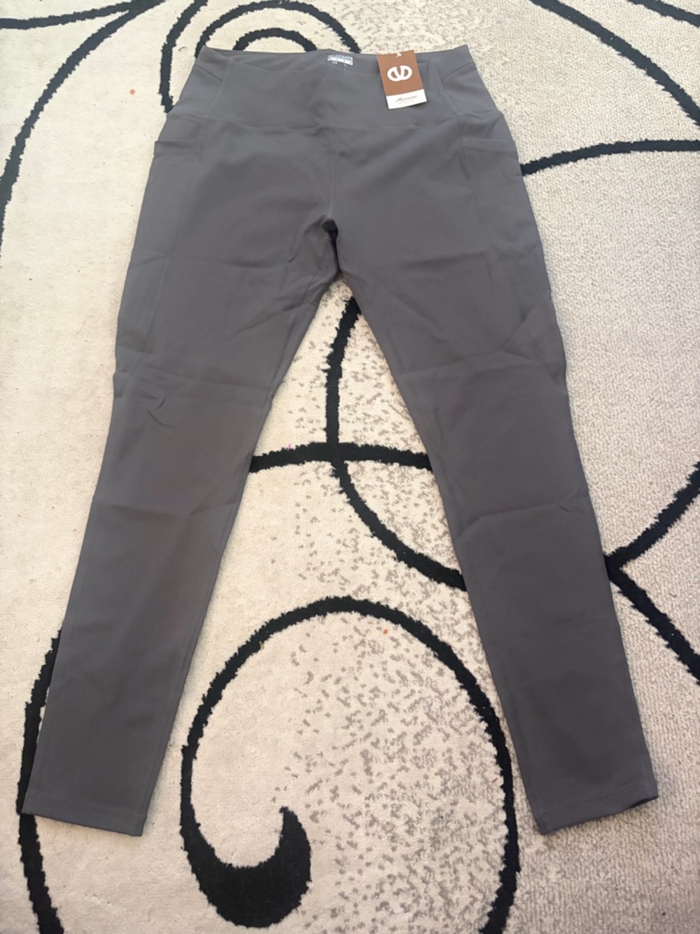 Women's Gray High-Waist Stretch Ponte Pants